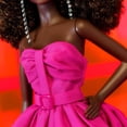thumbnail image 3 of Vestido largo fucsia de muñeca Barbie en tafetán para adultos HBX96, 3 of 6