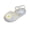 Girls' sandals # White, variant on Toddler Sandals Girls Summer Jelly Flats Kids Caged Closed Toe Beach Footwear Sparkly Sunflower Floral Motif Hook and Loop Strap Vacation Play Outings Must Haves
