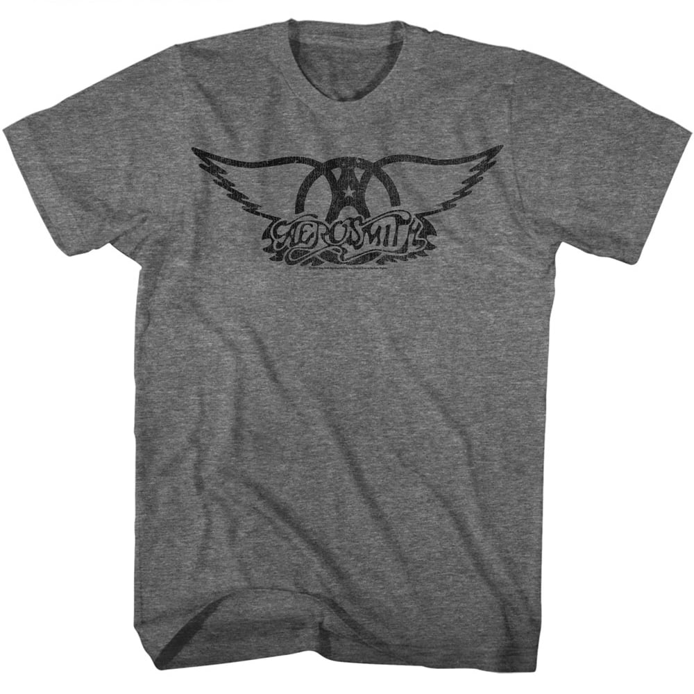 Aerosmith Black Logo Graphite Heather T-Shirt - Walmart.com