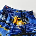 thumbnail image 4 of Traje hawaiano de 2 piezas para niño, conjunto de camisa de manga corta y pantalones cortos de verano con botones y estampado Floral/traje para altura de 90 cm/ kaili Sencillez, 4 of 5