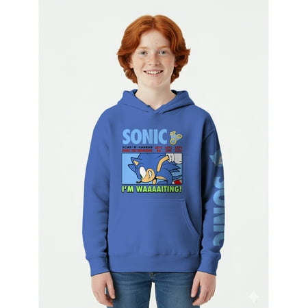 Sonic the Hedgehog, Boys' & Big Boys' Graphic Hoodie, Sizes 4-18