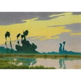 thumbnail image 3 of Charles Guilloux 24x18 Black Modern Framed Museum Art Print Titled - Landscape at Sunset (1892), 3 of 5