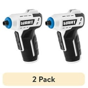 (2 pack) HART 4-Volt USB Rechargeable Cordless 1/4" Size Screwdriver