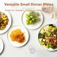 thumbnail image 3 of 8.5 Inch Small Dinner Plates Set of 6, Ceramic Plates for Salad, Snack, Dessert and Appetizer - Microwave, Oven and Dishwasher Safe, Scratch Resistant and Lead-Free, White, 3 of 7