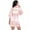 Pink, variant on LYMAYTER Women's Wedding Party Robe Short Rose Gold Satin Bride Bridesmaid Dressing Robe S-XXL