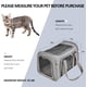 thumbnail image 4 of Transportadores para perros y gatos grandes de hasta 25 libras, transportador para perros grandes de lados suaves, transportador de viaje plegable para cachorros, grande, gris, 4 of 4