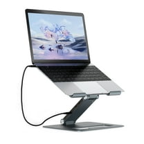 WAVLINK USB Hub Laptop Stand, USB to Dual 4K@60Hz HDMI Computer Stand, 100W Charge, Gigabit Ethernet