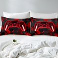 thumbnail image 4 of Erosebridal Gaming Gamepad Sheet Set Full, Neon Red Bedding Sets Full Size, Modern Video Game Full Sheet Sets, Breathable Room Decoration, 4pcs, 4 of 7
