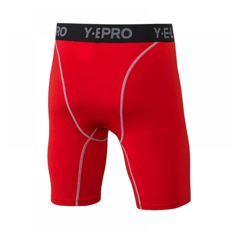Red compression sales shorts mens