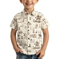 thumbnail image 3 of Button Down Shirts for Boys Short Sleeve Western Farm Animal Print Casual Top Daily Party Vacation Wear, 3 of 7