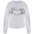 thumbnail image 1 of Bmisegm Chandail en Molleton Décontracté à Col Rond Imprimé Cœur Dégradé pour Femmes Manches Longues Gris G, 1 of 3