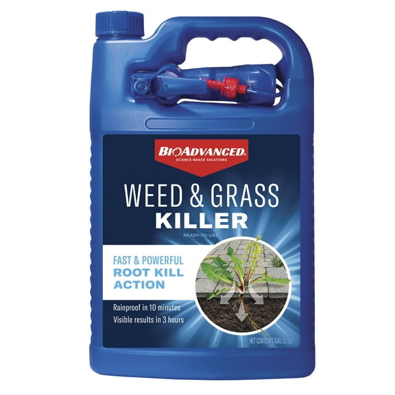 BioAdvanced Weed & Grass Killer, Non-Selective Herbicide, 1 Gallon, Ready to Use