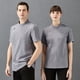 thumbnail image 5 of Uniforme de chef Delantal de cocina de manga corta de verano con bolsillos delanteros Trajes Carnicero Servidor Ropa Suministros para el hogar Absorbedores de humedad Gris L Advancent LF000327-09, 5 of 7
