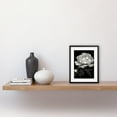 thumbnail image 2 of A Peony Flower Bloom Black and White Blind Contour Artwork Framed Wall Art Print 9X7 Inch, 2 of 5