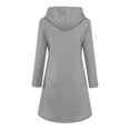 thumbnail image 3 of Womens Christmas Casual Solid Color Printing Pullover Hooded Pocket Long Sleeve Dress Sweatshirts, 3 of 6