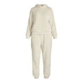 thumbnail image 4 of Time and Tru Women's Teddy Fleece Hoodie and Joggers Set, 2-Piece, Sizes XS- XXXL, 4 of 4