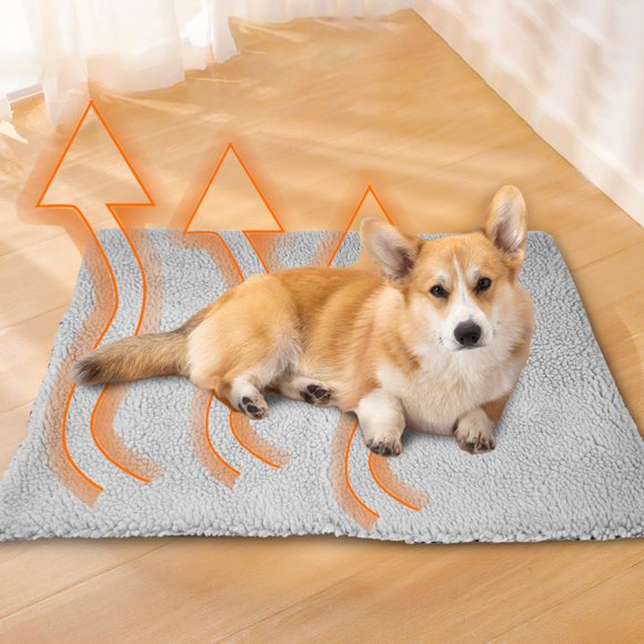 Self Warming Pet Bed For Cats And Dogs Indoor Outdoor Use Reversible Thermal Heated Pad Energy Heat Cushion With Removable Washable Cover Pet Comfort Mat