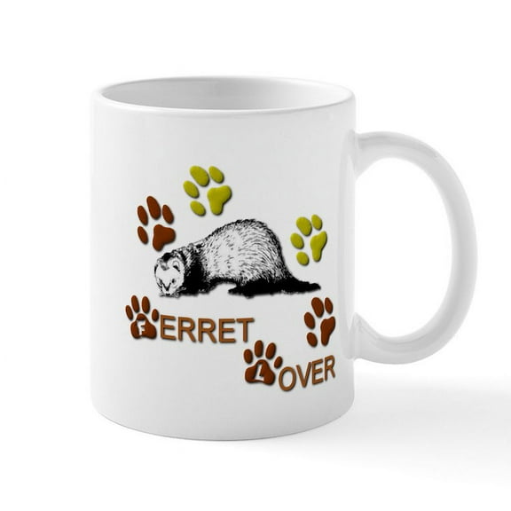 CafePress - Ferret Lover Mug - 11 oz Ceramic Mug - Novelty Coffee Tea Cup