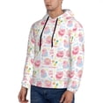 thumbnail image 3 of Kdxio Cute Pig Print Mens Casual Hooded Collar Drawstring Hoodies Pullover Sweatshirts Casual Long Sleeve Shirts-3X-Large, 3 of 7
