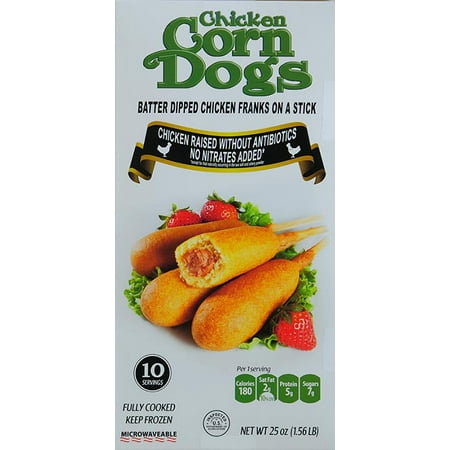 CHICKEN CORN DOGS, BATTER DIPPED CHICKEN FRANKS ON A STICK