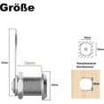 thumbnail image 2 of Pack Of 2 Letterbox Locks, 16 Mm, Letterbox Lock, 4 Keys, Diameter 18 Mm, Cabinet Lock, Letterbox Lock, Furniture Lock, Drawer Lock, Lever Lock, Secur, 2 of 3