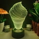 thumbnail image 1 of Helado Night Light 3D LED que cambia de color para niños, 1 of 2