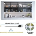 thumbnail image 5 of DAYBETTER 20FT LED Strip Lights, Total 2 Pack 1920 LEDs, USB Flexible COB Lights, Cuttable for Bedroom, Kitchen, Office, Indoor Decor, 5 of 7