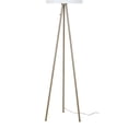 thumbnail image 3 of Catalina Lighting Tripod 61.25'' Dimmable Floor Lamp with White Fabric Drum Shade Modern Floor Light Fixture for Living Room, Bedroom or Office, Antique Brass, 3 of 5