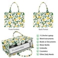 thumbnail image 2 of Large Capacity Tote Bag,Yellow Lemon Fruit Flowers White Pattern Handbag Fashion Luxury Tote Bag,15.7"x13"x 5.1" Inches,Laptop Compatible, 2 of 6
