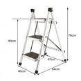 thumbnail image 2 of Folding Ladder Household Ladder Handling Equipment Step Ladder Folding 3 Steps Non Slip Waterproof Rustproof Household Handling Equipment, 2 of 8