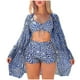 thumbnail image 2 of Trajes de baño para mujer, Trajes de baño para mujer, Traje de baño bikini dividido para mujer, Conjunto de tres piezas para mujer con soporte para el pecho y sin soporte de acero, Traje de baño de na, 2 of 3