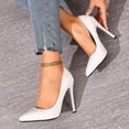 thumbnail image 6 of Xfvqtps Womens Pointed Toe Pumps Patent Leather Heels Slip On Dress Shoes for Women Classic High Heels Office Wear Formal Party Shoes, 6 of 9
