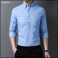 thumbnail image 4 of Camisa Oxford 100 % algodón de alta calidad de Taoboo, camisa informal de manga larga de color sólido para hombre, estilo empresarial, ropa ajustada para hombre, 4 of 5