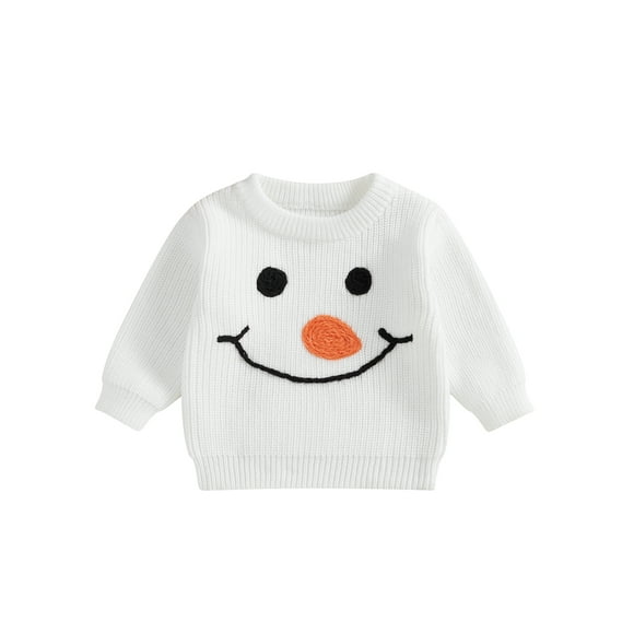 Gupgi Baby Girls Boys Christmas Sweaters 6M 9M 12M 18M 2Y 3Y Kids Elk Print Tops Knitwear Long Sleeve O Neck Knit Pullover