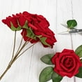 thumbnail image 5 of Artificial Flowers 25pcs Fake Roses with Stems and 2 leaves for DIY Wedding Bouquets Party Decor, 5 of 5