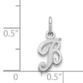 thumbnail image 3 of Finest Gold 14K White Gold White Gold Casted Script Letter B Initial Charm, 3 of 3