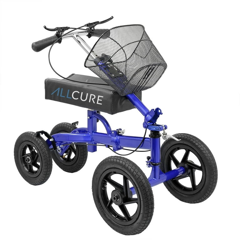 AllCure Lightweight Steerable Knee Walker Scooter, Quad AllCure Lightweight Steerable Knee Walker Scooter, Quad