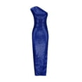 thumbnail image 4 of Lovskoo Wedding Guest Dresses for Women Evening Gown Trendy Solid One Shoulder Sleeveless Split Sequin Skew Shoulder Long Dress Cocktail Dresses 2023 Blue, 4 of 5