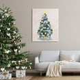 thumbnail image 2 of Glimmering Blue Christmas Tree Ornaments & Presents Botanical & Floral Painting Gallery-Wrapped Canvas Print Wall Art, 2 of 5