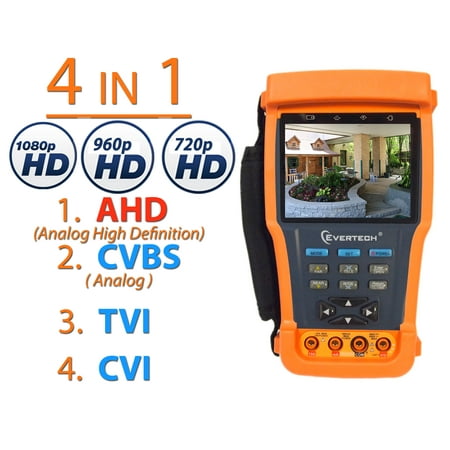 Camera Meter - Evertech CCTV Tester Pro 4in1 TVI / AHD / CVI & Analog (CVBS) 3.5