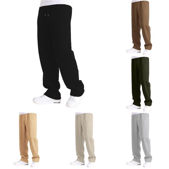 FYDUU Boys Baggy Sweatpants Straight Leg Elastic Waist Open Bottom Athletic Joggers Sweat Pant Back To School Casual Pants with Pockets Versatile Slacks 5-6 Years