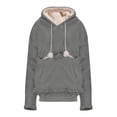 thumbnail image 3 of Sudaderas con capucha para mascotas, sudadera con capucha para mujer, bolsa grande, Tops de moda, jersey con portador de perros y gatos, Sudadera con , SG, 3 of 8
