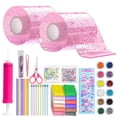 thumbnail image 1 of Juego de 62 piezas de cinta nano para burbujas, cinta nano de doble cara de 3 m, 2 rollos de cinta de burbujas de colores, kit de juguetes de cinta de burbujas mágicas, kit de manualidades con cinta, 1 of 7