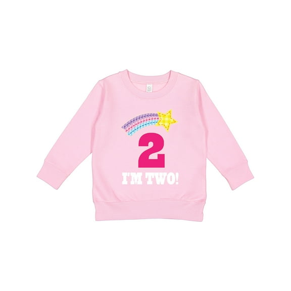 Inktastic 2nd Birthday 2 Year Old Girls Rainbow Star Toddler Sweatshirt