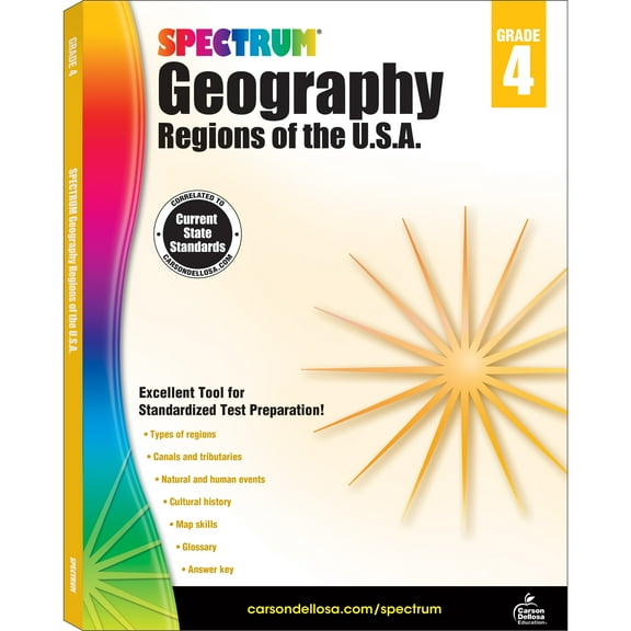 Spectrum Spectrum Geography, Grade 4: Regions of the U.S.A. Volume 94, (Paperback)
