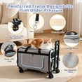 thumbnail image 4 of Pet Carrier with Wheels for Cats and Dogs, Pet Bag with Detachable Wheels & Washable Plush Pad, Escape-Proof Zipper & Shoulder Strap, Portable Carrier for Outdoor and Car Travel(Max. 40 lbs), 4 of 8