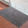 thumbnail image 6 of LOCHAS Luxury Bathroom Rug Shaggy Bath Mat 24 x 36 Inch, Washable Non Slip Bath Rugs for Bathroom Shower, Soft Plush Chenille Absorbent Carpets Mats, Gray, 6 of 7