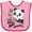Pink and Fuchsia, variant on Inktastic My Great Aunt Loves Me Cute Panda Boys or Girls Baby Bib