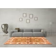 thumbnail image 3 of Ahgly Company Indoor Round Oriental Orange Traditional Area Rugs, 6' Round, 3 of 4