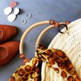 thumbnail image 3 of 4 Pcs Wooden Beaded Bag Handles Woven Nylon Rope Purse Straps Replacement for Bag Making, 3 of 9